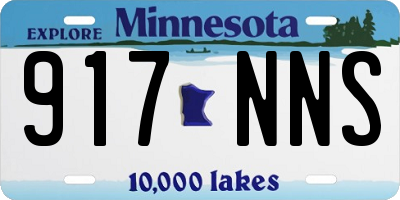 MN license plate 917NNS