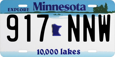 MN license plate 917NNW