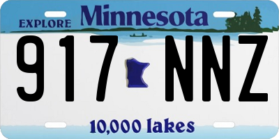 MN license plate 917NNZ