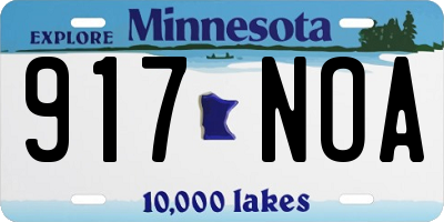 MN license plate 917NOA