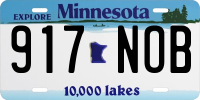 MN license plate 917NOB