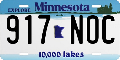 MN license plate 917NOC