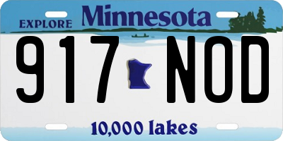 MN license plate 917NOD