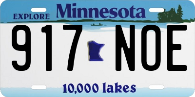 MN license plate 917NOE