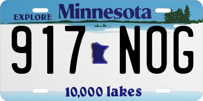 MN license plate 917NOG