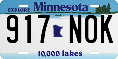 MN license plate 917NOK