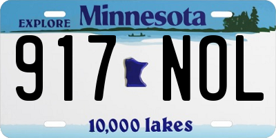MN license plate 917NOL