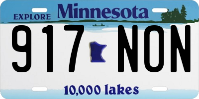 MN license plate 917NON