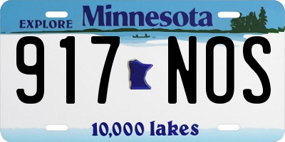 MN license plate 917NOS