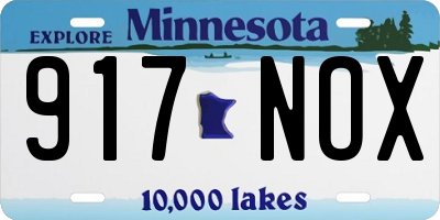 MN license plate 917NOX