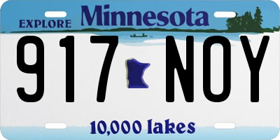 MN license plate 917NOY
