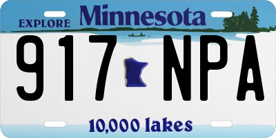 MN license plate 917NPA