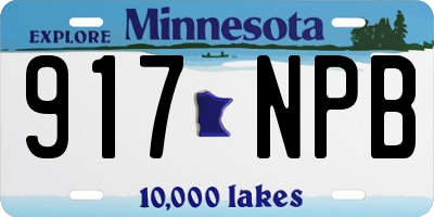 MN license plate 917NPB