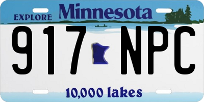 MN license plate 917NPC