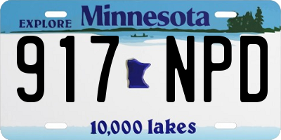 MN license plate 917NPD