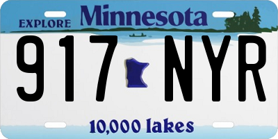 MN license plate 917NYR