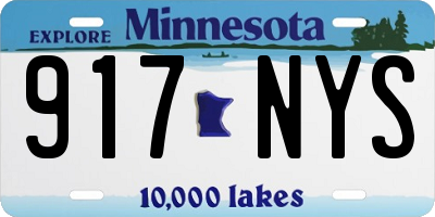 MN license plate 917NYS