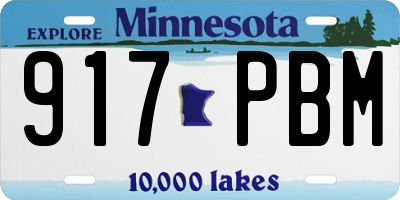 MN license plate 917PBM