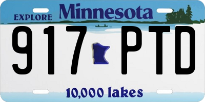 MN license plate 917PTD