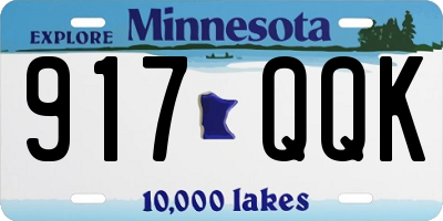 MN license plate 917QQK