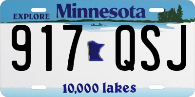 MN license plate 917QSJ