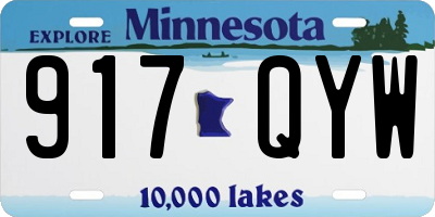 MN license plate 917QYW
