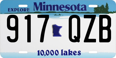 MN license plate 917QZB
