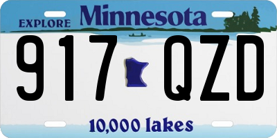 MN license plate 917QZD