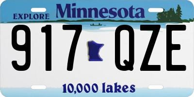 MN license plate 917QZE