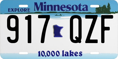 MN license plate 917QZF
