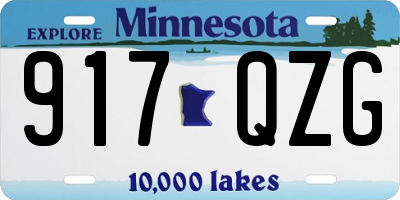 MN license plate 917QZG