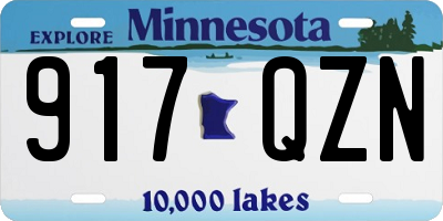 MN license plate 917QZN