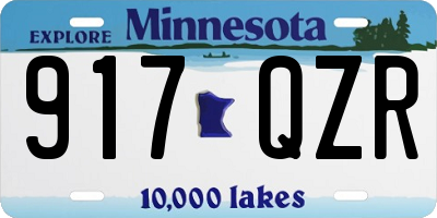 MN license plate 917QZR