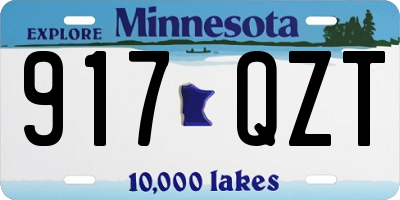 MN license plate 917QZT