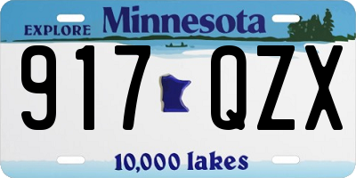 MN license plate 917QZX