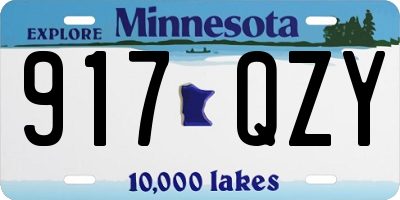 MN license plate 917QZY