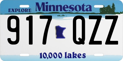 MN license plate 917QZZ
