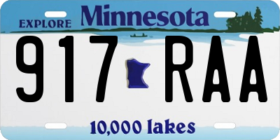MN license plate 917RAA