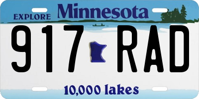 MN license plate 917RAD