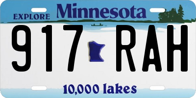 MN license plate 917RAH