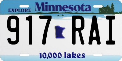 MN license plate 917RAI