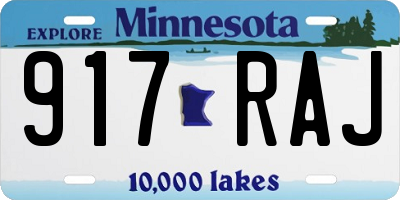 MN license plate 917RAJ