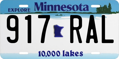 MN license plate 917RAL