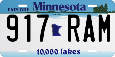 MN license plate 917RAM