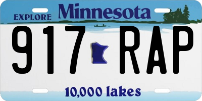 MN license plate 917RAP