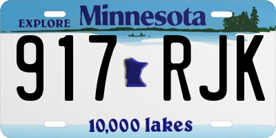 MN license plate 917RJK