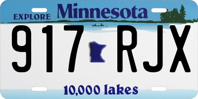 MN license plate 917RJX