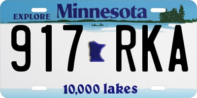 MN license plate 917RKA