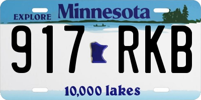 MN license plate 917RKB