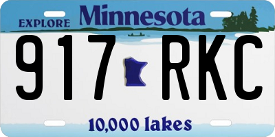 MN license plate 917RKC